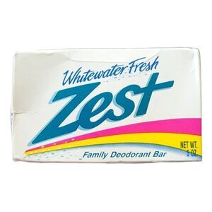 Vintage Zest Whitewater fresh family deodorant bar soap 5 oz 1992
